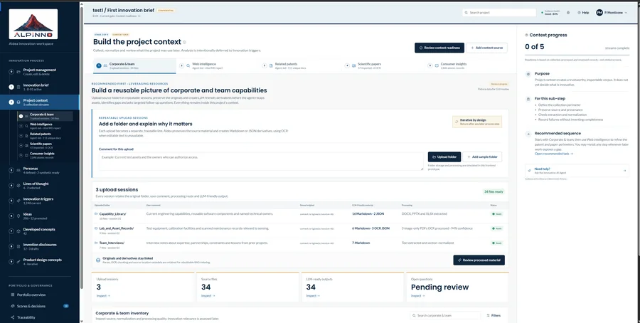 AIdea™ guided innovation workspace